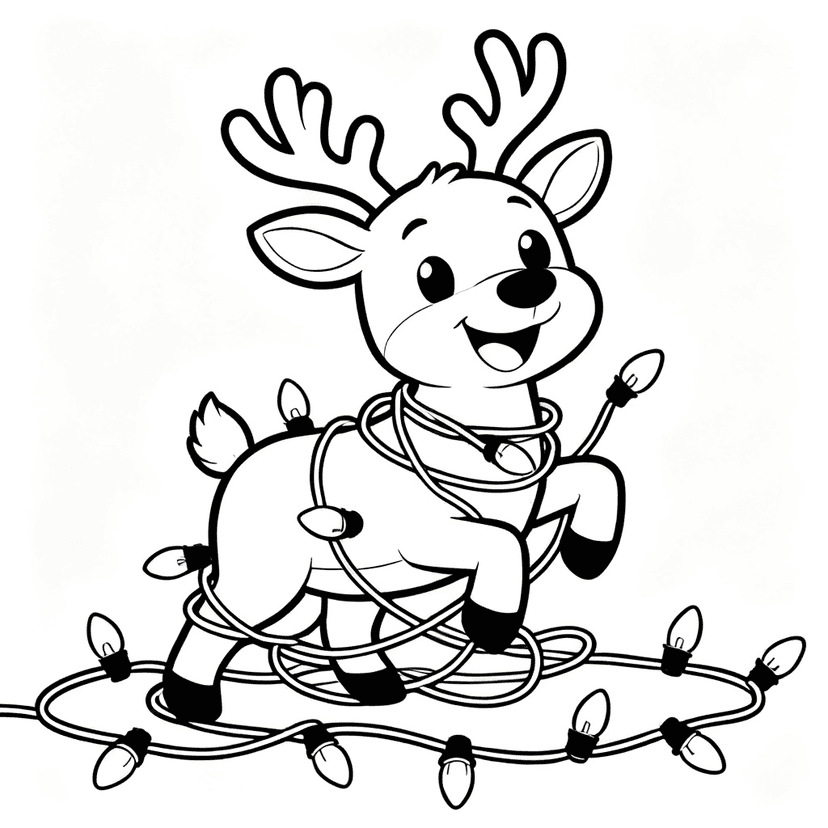 Christmas coloring pages — free printable line art