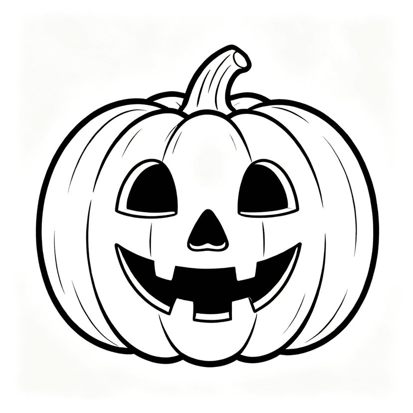 Pumpkin coloring pages — free printable line art