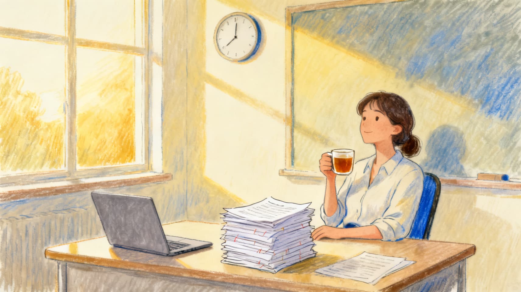 Illustration for "AI for Teachers: Where the Hours Actually Come From"