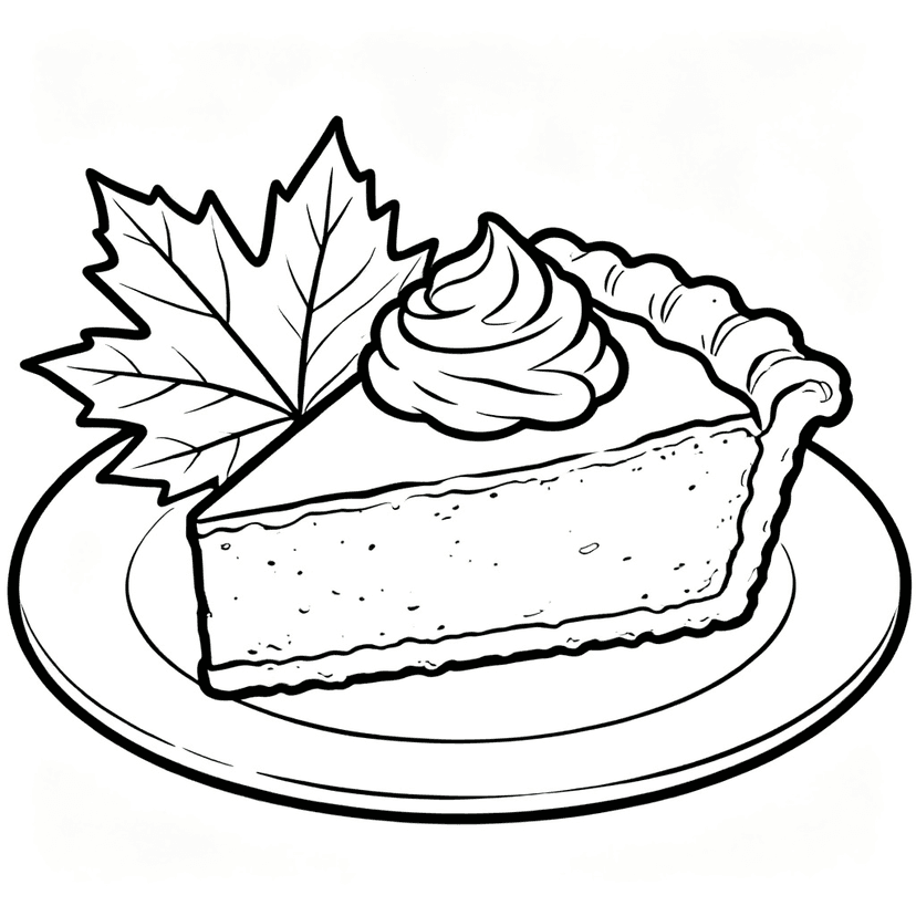 The Pie Slice — free printable thanksgiving coloring page